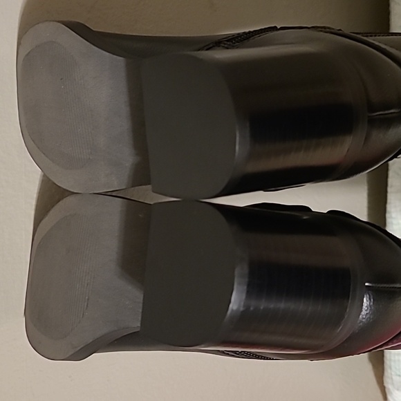 Nine West Koop 3 women's size 5.5M Faux Leather tall knee-high boots NIB Black - Picture 6 of 10